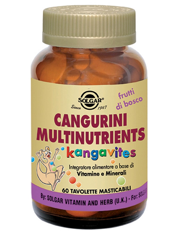 Cangurini multinutrients masticabili - Gusto frutti di bosco