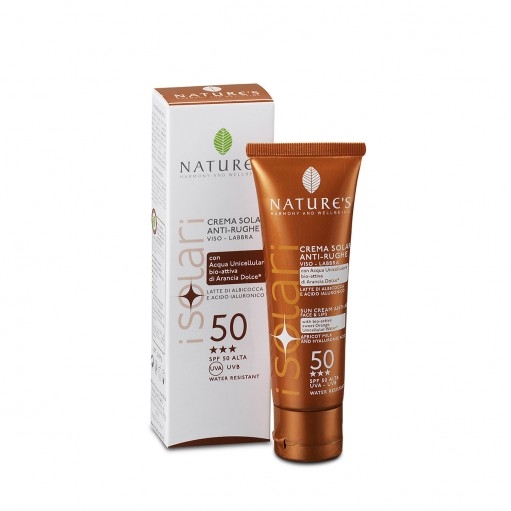 I SOLARI - CREMA SOLARE ANTIRUGHE VISO-LABBRA SPF50