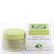 Maschera Viso all'Argilla e alla Propoli