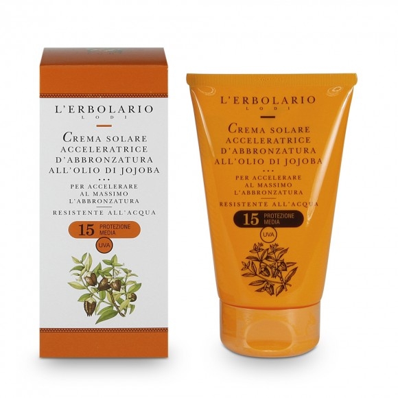 Crema Solare Acceleratrice d'abbronzatura all'Olio di jojoba SPF 15