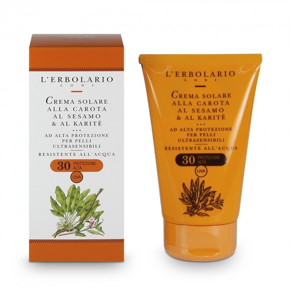 Crema solare alla Carota al Sesamo & al Karitè SPF 30