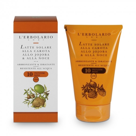 Latte Solare alla Carota, allo Jojoba & alla Noce SPF 10